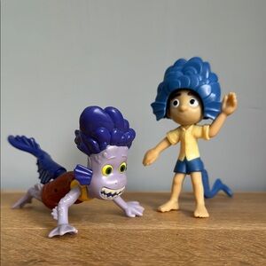 Set of 2 McDonald's Happy Meal toy figures from the Disney movie Luca